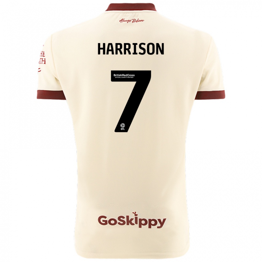 Kinder Abi Harrison #7 Cremeweiß Auswärtstrikot Trikot 2024/25 T-Shirt Österreich