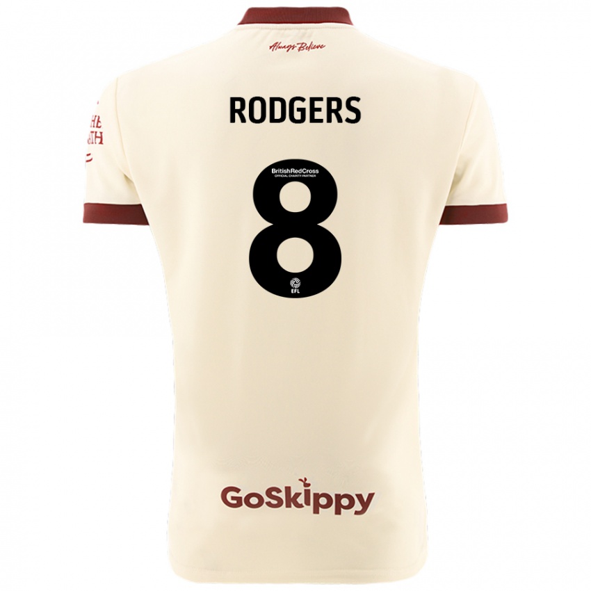 Kinder Amy Rodgers #8 Cremeweiß Auswärtstrikot Trikot 2024/25 T-Shirt Österreich