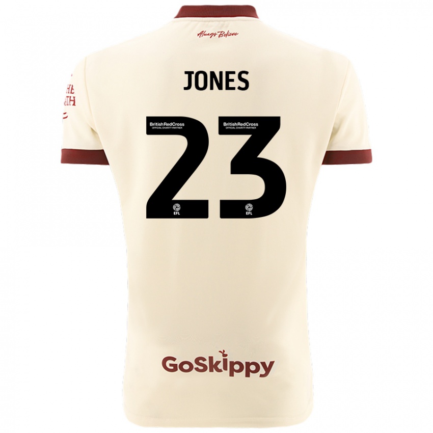 Kinder Carrie Jones #23 Cremeweiß Auswärtstrikot Trikot 2024/25 T-Shirt Österreich