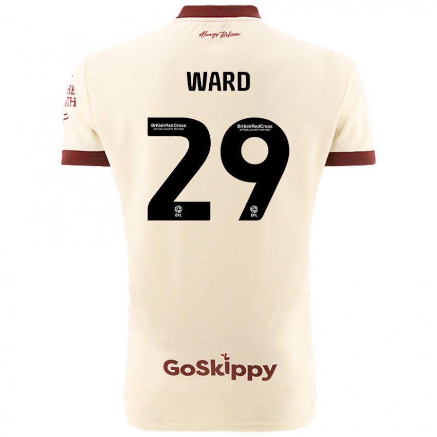 Kinder Mari Ward #29 Cremeweiß Auswärtstrikot Trikot 2024/25 T-Shirt Österreich