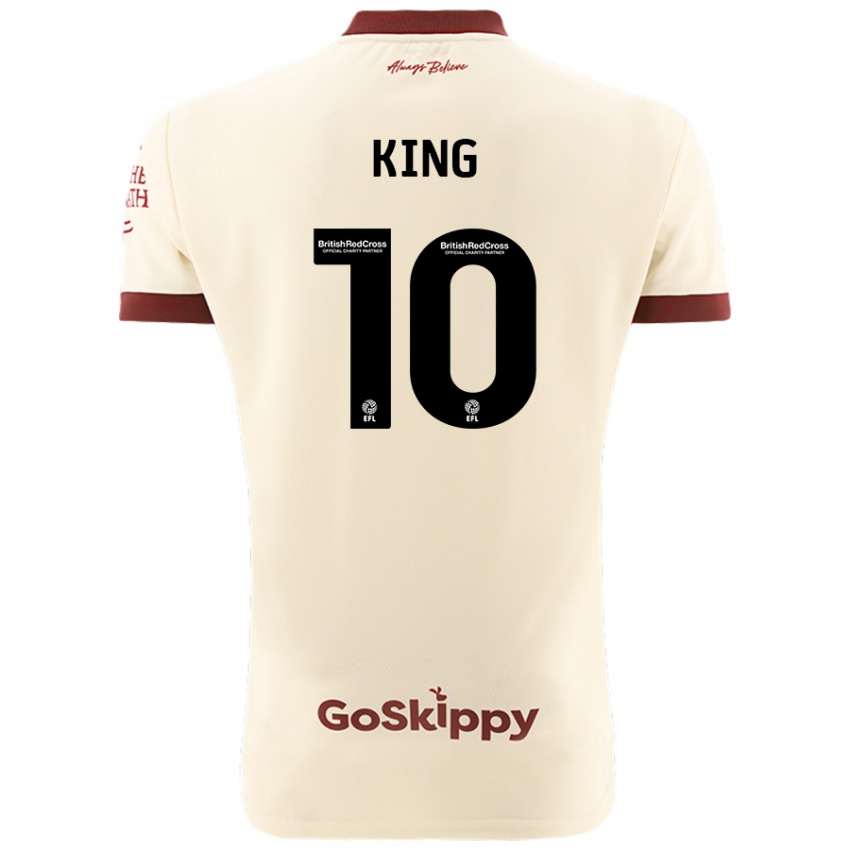 Kinder Andy King #10 Cremeweiß Auswärtstrikot Trikot 2024/25 T-Shirt Österreich