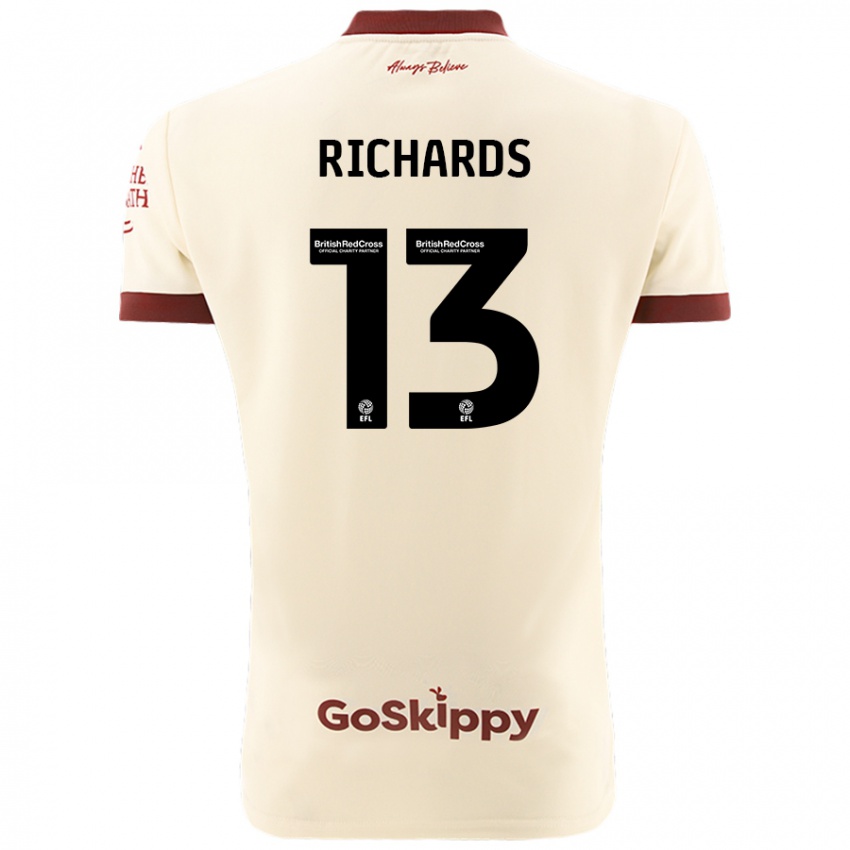 Kinder Harvey Wiles-Richards #13 Cremeweiß Auswärtstrikot Trikot 2024/25 T-Shirt Österreich