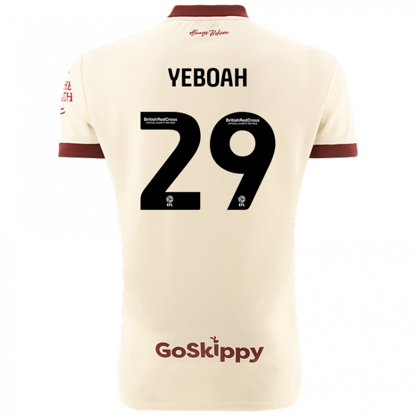 Kinder Ephraim Yeboah #29 Cremeweiß Auswärtstrikot Trikot 2024/25 T-Shirt Österreich