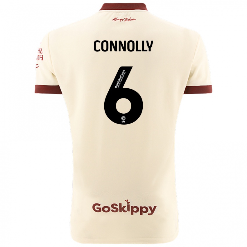 Kinder Megan Connolly #6 Cremeweiß Auswärtstrikot Trikot 2024/25 T-Shirt Österreich