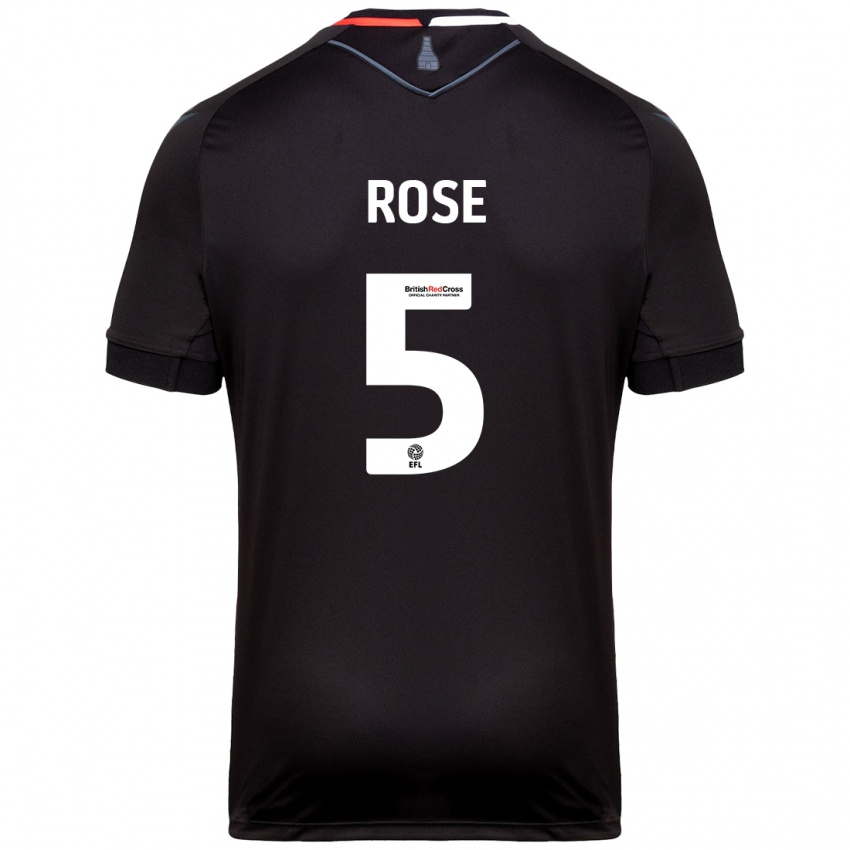 Kinder Michael Rose #5 Schwarz Auswärtstrikot Trikot 2024/25 T-Shirt Österreich