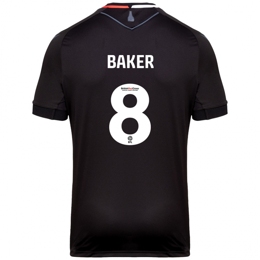 Kinder Lewis Baker #8 Schwarz Auswärtstrikot Trikot 2024/25 T-Shirt Österreich