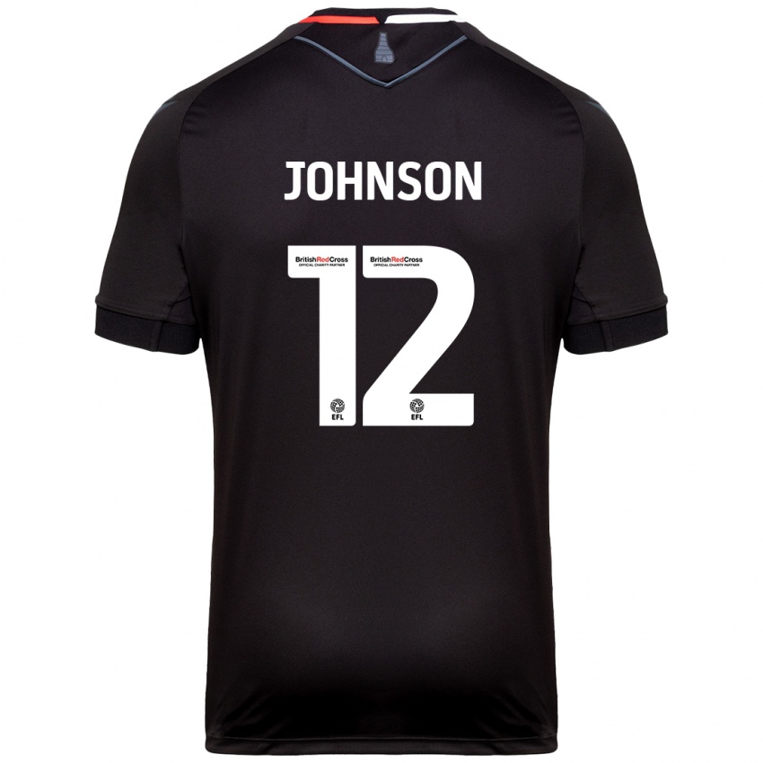 Kinder Daniel Johnson #12 Schwarz Auswärtstrikot Trikot 2024/25 T-Shirt Österreich