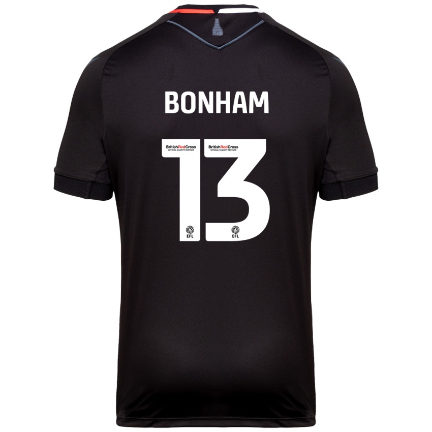 Kinder Jack Bonham #13 Schwarz Auswärtstrikot Trikot 2024/25 T-Shirt Österreich