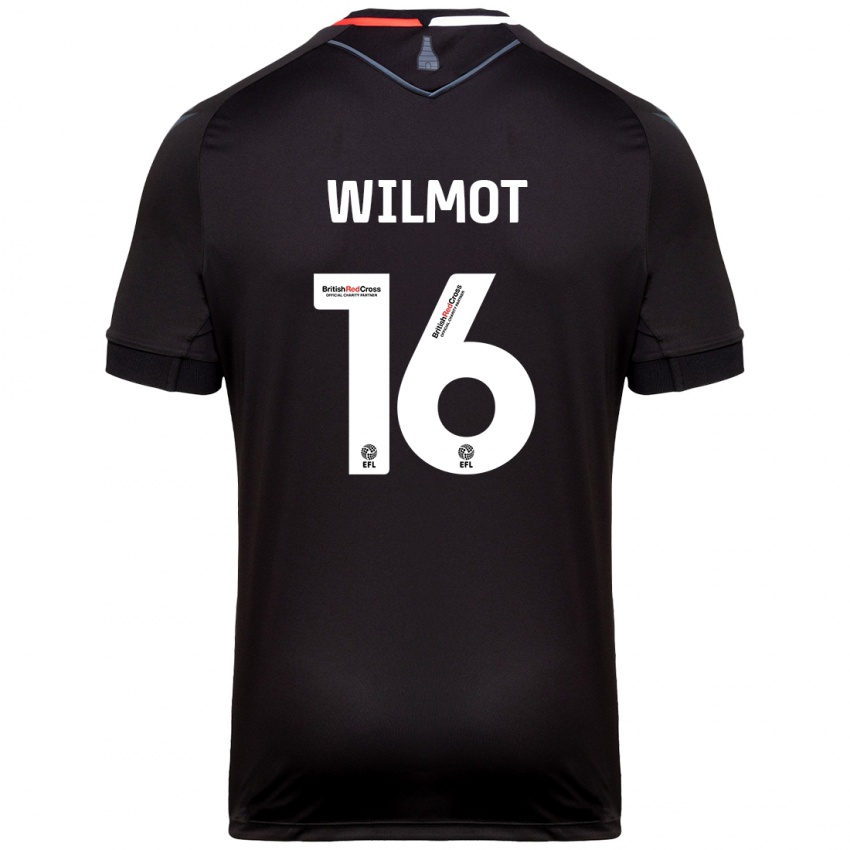 Kinder Ben Wilmot #16 Schwarz Auswärtstrikot Trikot 2024/25 T-Shirt Österreich