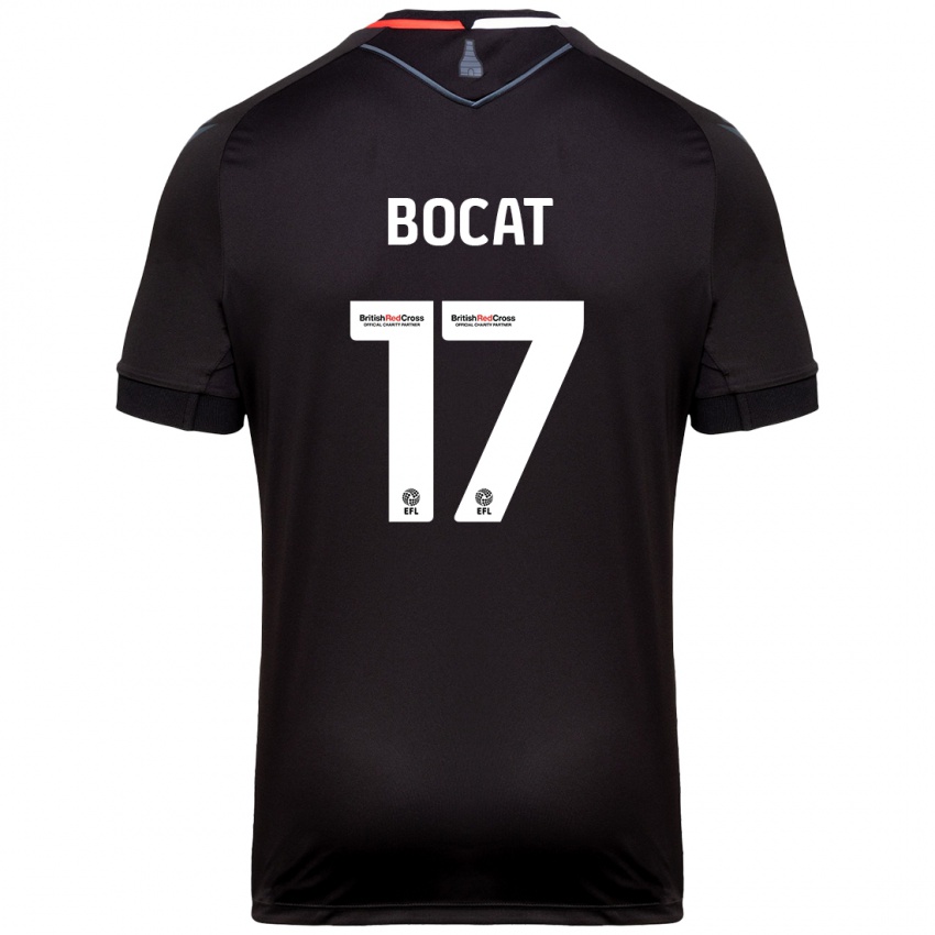 Kinder Eric-Junior Bocat #17 Schwarz Auswärtstrikot Trikot 2024/25 T-Shirt Österreich