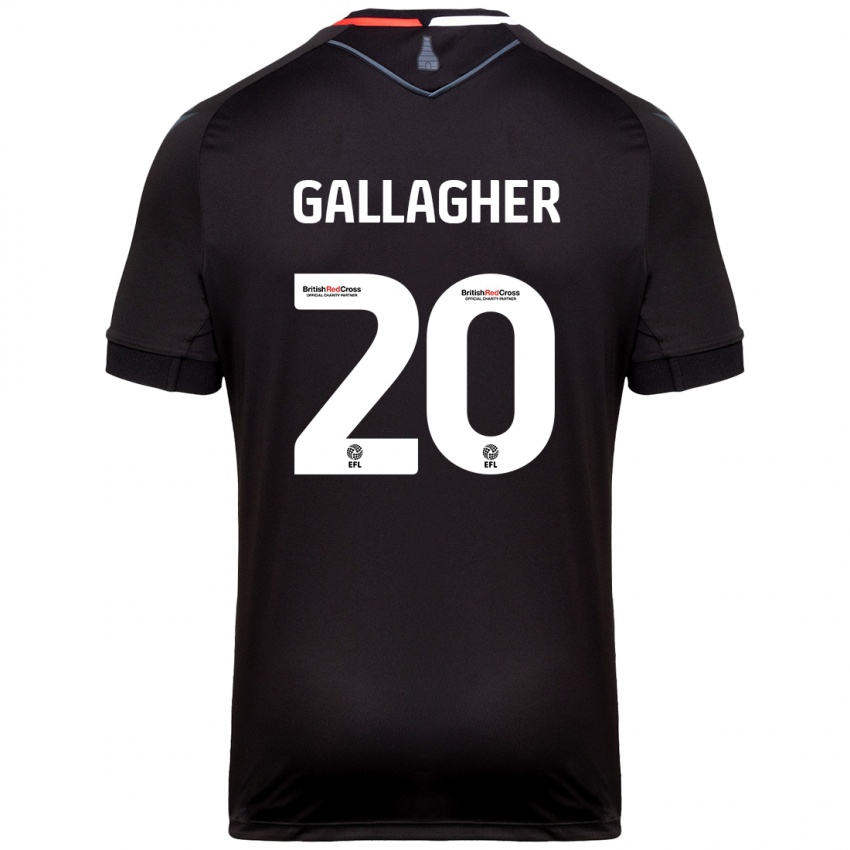 Kinder Sam Gallagher #20 Schwarz Auswärtstrikot Trikot 2024/25 T-Shirt Österreich