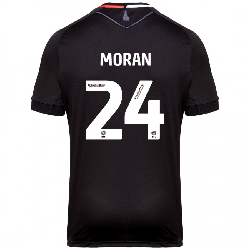 Kinder Andrew Moran #24 Schwarz Auswärtstrikot Trikot 2024/25 T-Shirt Österreich