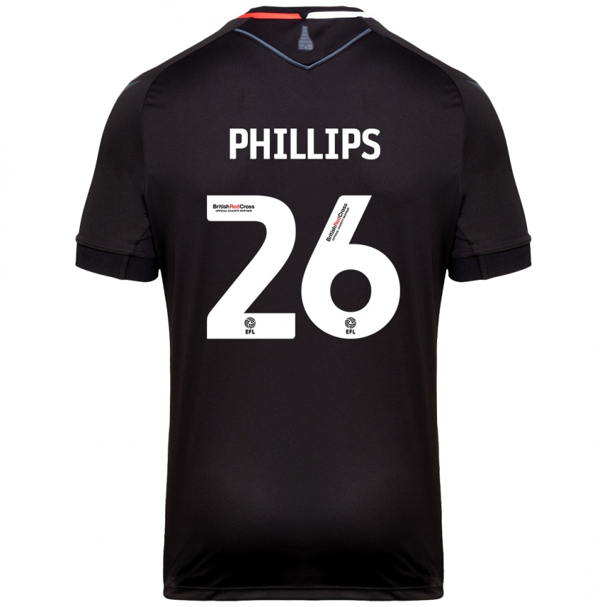 Kinder Ashley Phillips #26 Schwarz Auswärtstrikot Trikot 2024/25 T-Shirt Österreich