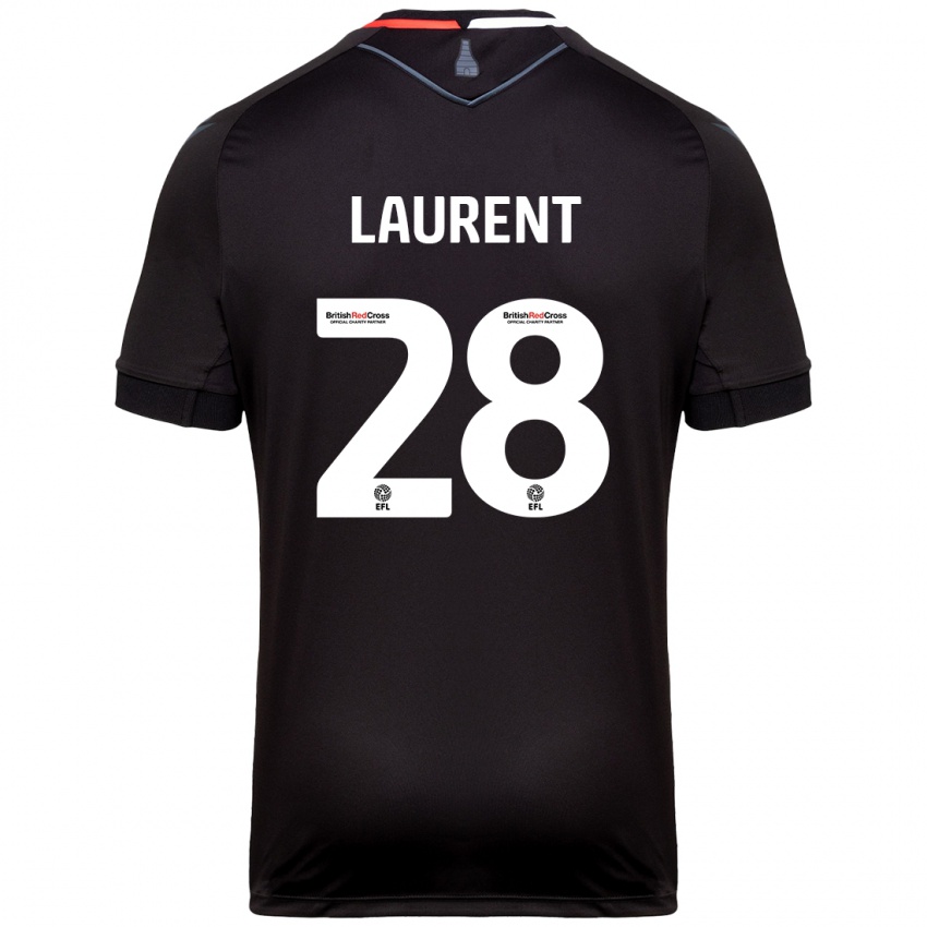 Kinder Josh Laurent #28 Schwarz Auswärtstrikot Trikot 2024/25 T-Shirt Österreich