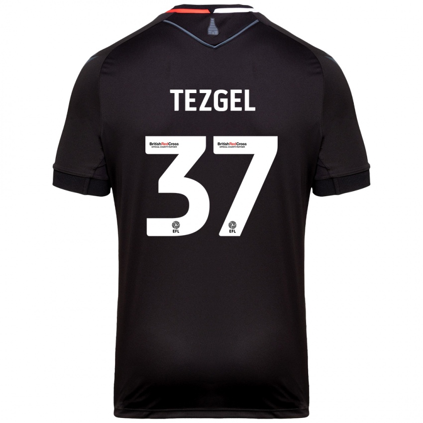 Kinder Emre Tezgel #37 Schwarz Auswärtstrikot Trikot 2024/25 T-Shirt Österreich