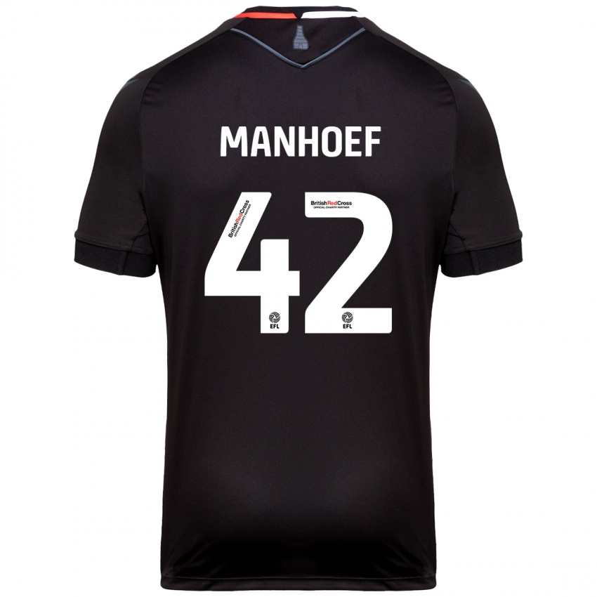 Kinder Million Manhoef #42 Schwarz Auswärtstrikot Trikot 2024/25 T-Shirt Österreich