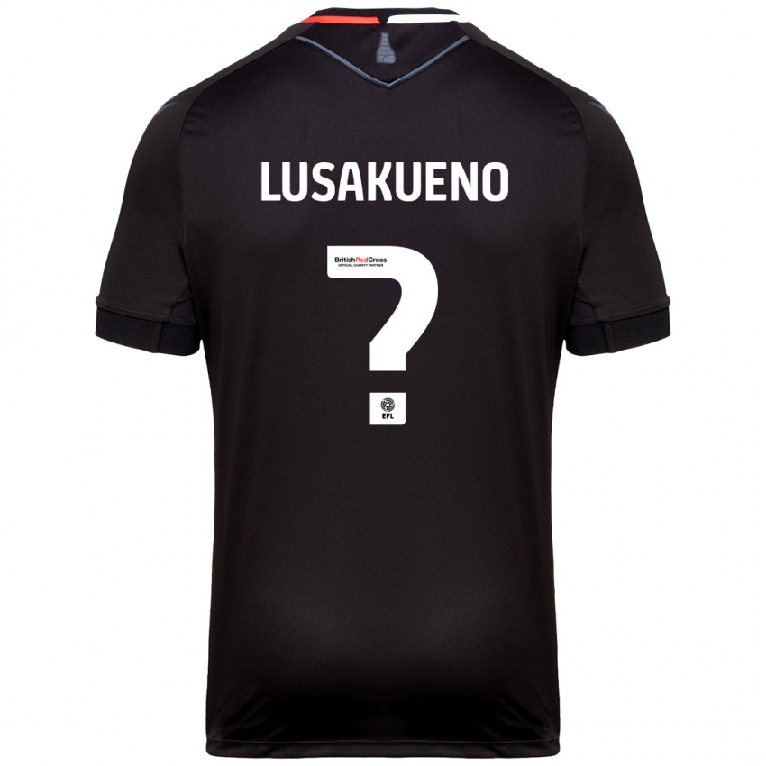 Kinder Matty Lusakueno #0 Schwarz Auswärtstrikot Trikot 2024/25 T-Shirt Österreich