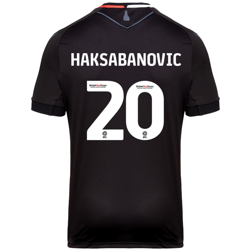 Kinder Sead Hakšabanović #20 Schwarz Auswärtstrikot Trikot 2024/25 T-Shirt Österreich