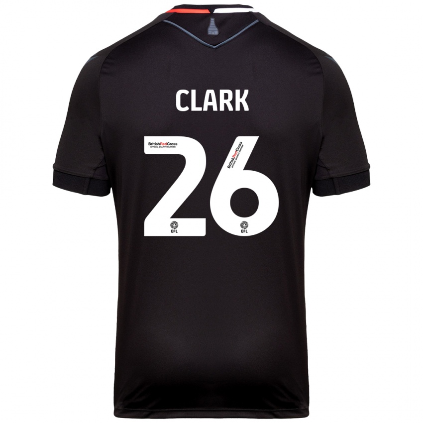 Kinder Ciaran Clark #26 Schwarz Auswärtstrikot Trikot 2024/25 T-Shirt Österreich