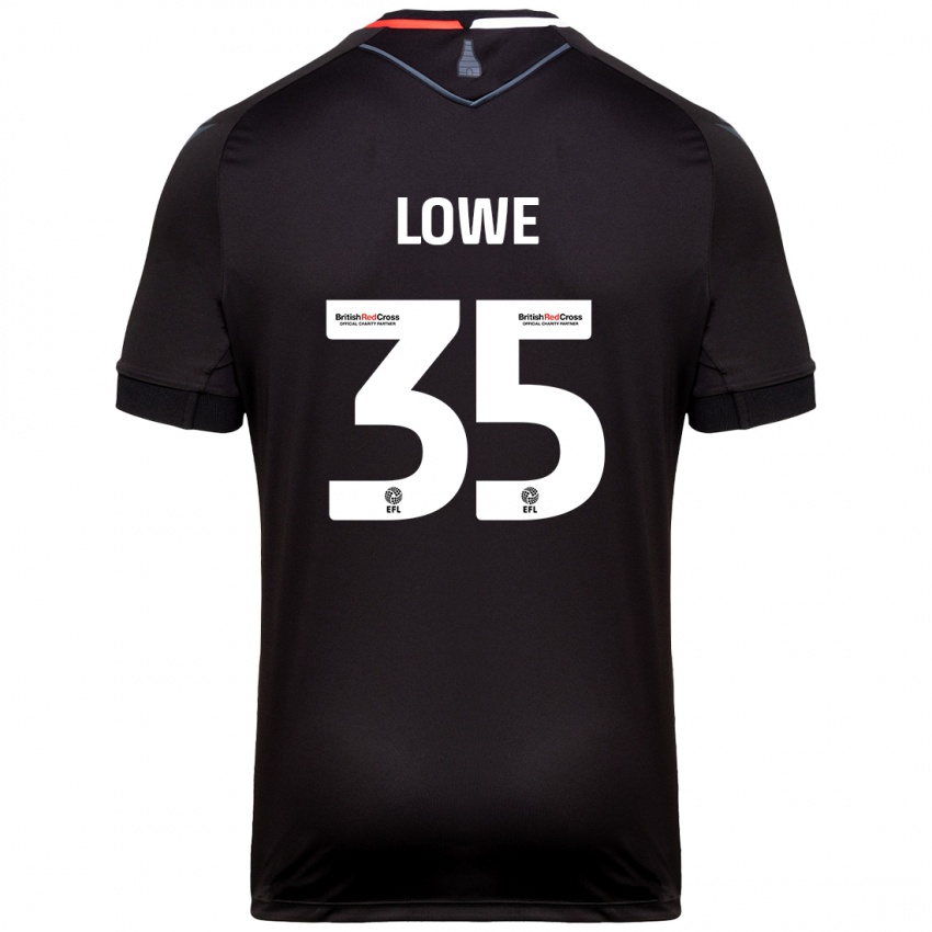 Kinder Nathan Lowe #35 Schwarz Auswärtstrikot Trikot 2024/25 T-Shirt Österreich