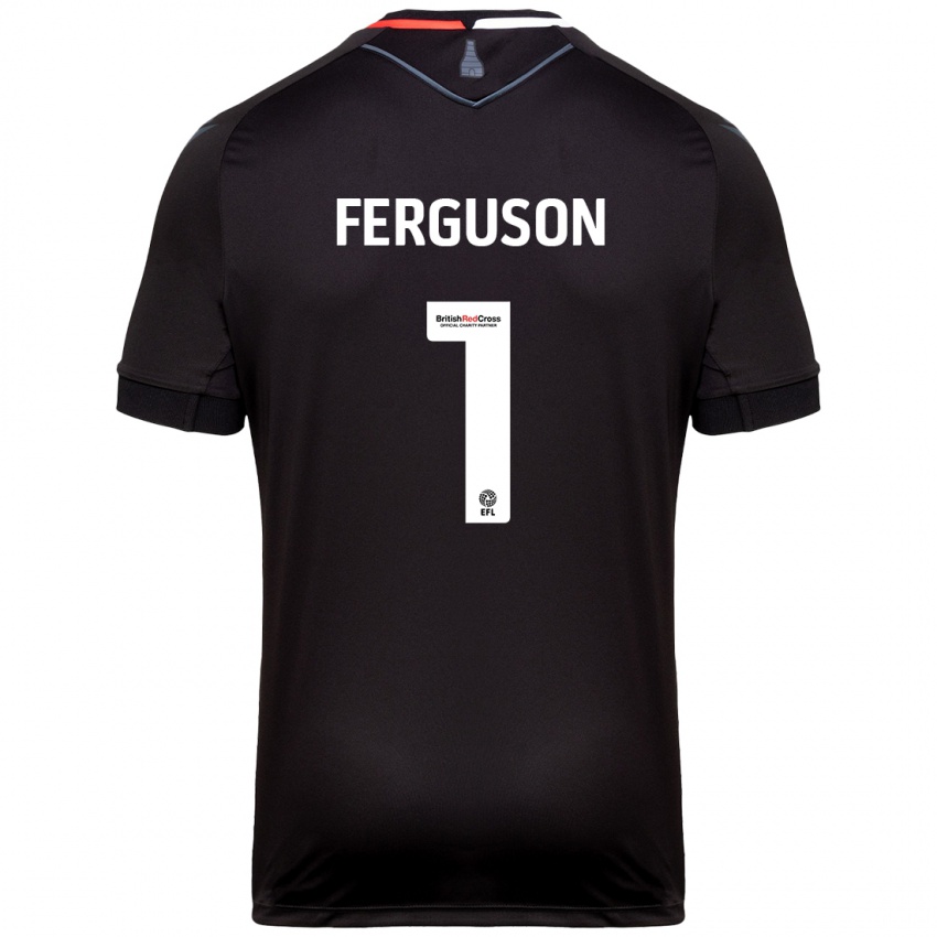 Kinder Georgie Ferguson #1 Schwarz Auswärtstrikot Trikot 2024/25 T-Shirt Österreich