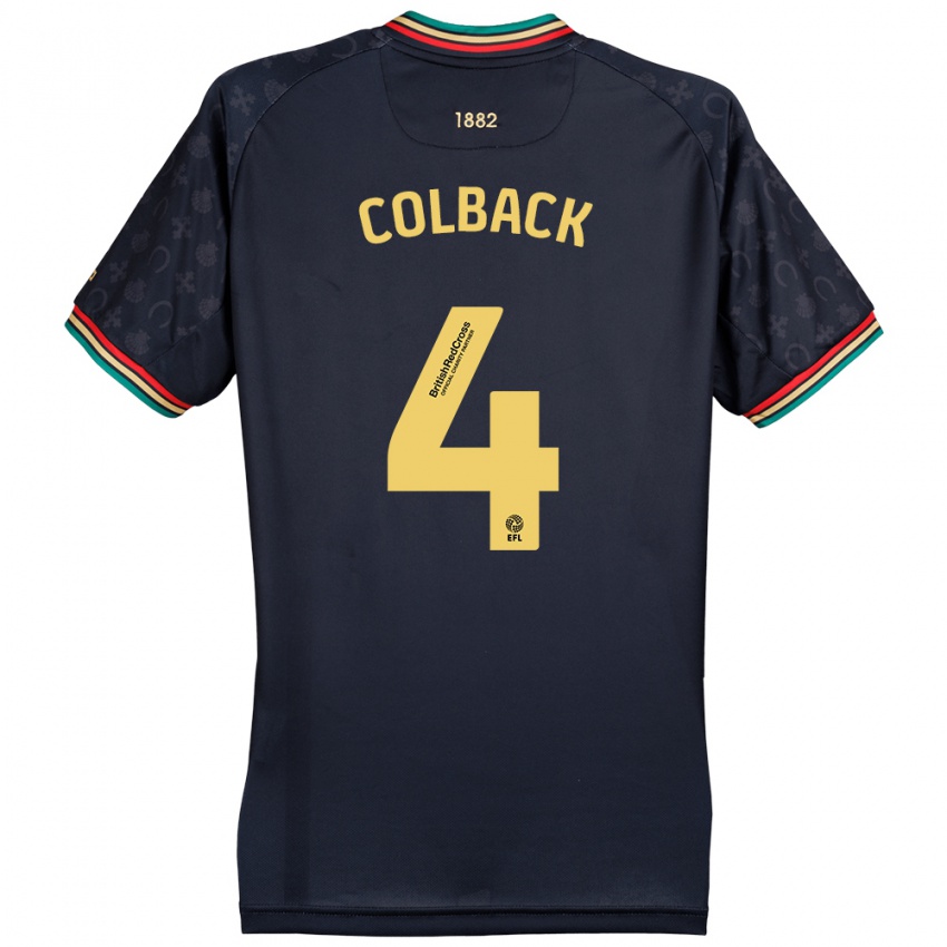 Kinder Jack Colback #4 Dunkelmarineblau Auswärtstrikot Trikot 2024/25 T-Shirt Österreich