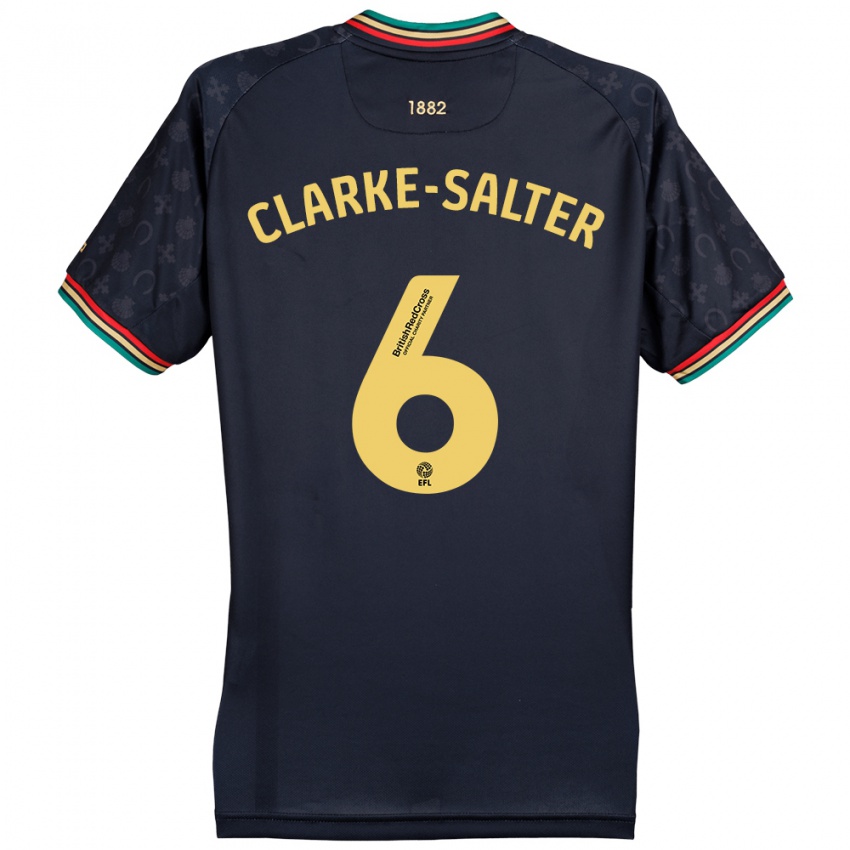 Kinder Jake Clarke-Salter #6 Dunkelmarineblau Auswärtstrikot Trikot 2024/25 T-Shirt Österreich