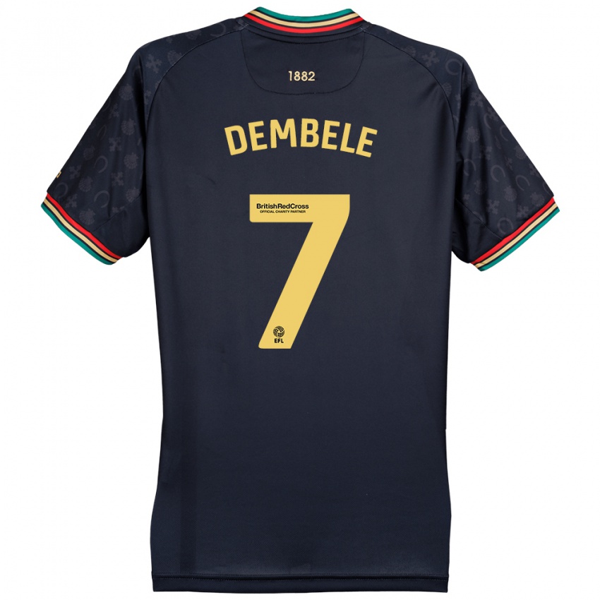 Kinder Karamoko Dembélé #7 Dunkelmarineblau Auswärtstrikot Trikot 2024/25 T-Shirt Österreich