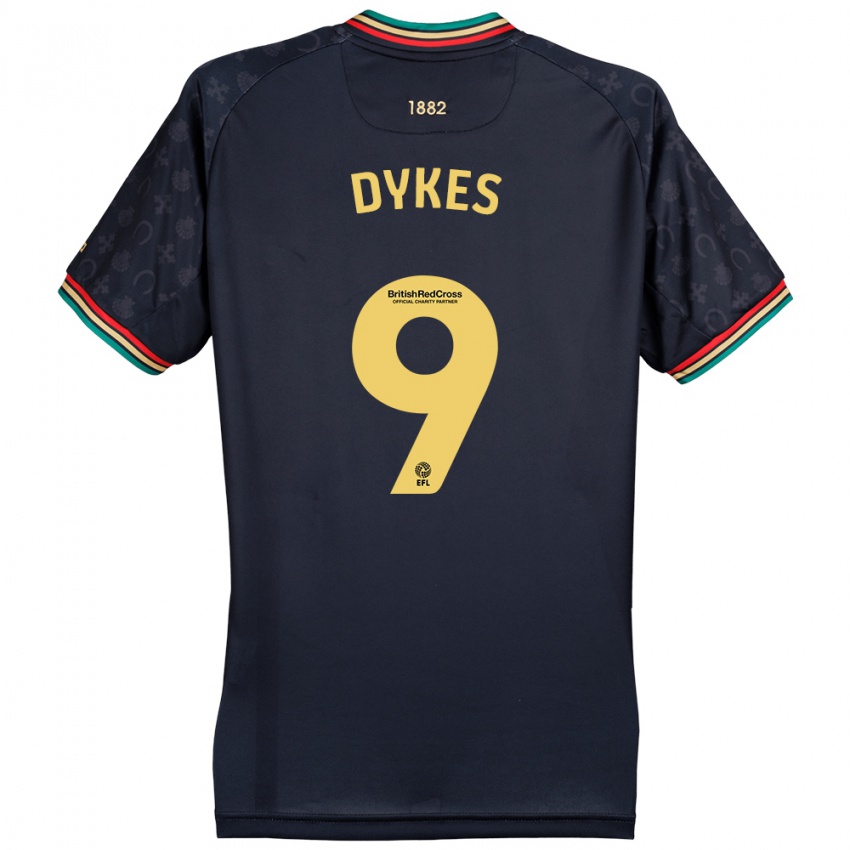 Kinder Lyndon Dykes #9 Dunkelmarineblau Auswärtstrikot Trikot 2024/25 T-Shirt Österreich