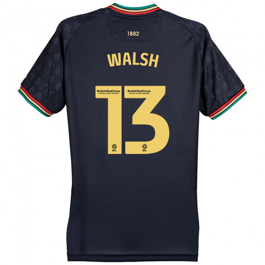 Kinder Joe Walsh #13 Dunkelmarineblau Auswärtstrikot Trikot 2024/25 T-Shirt Österreich