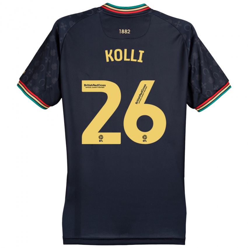 Kinder Rayan Kolli #26 Dunkelmarineblau Auswärtstrikot Trikot 2024/25 T-Shirt Österreich