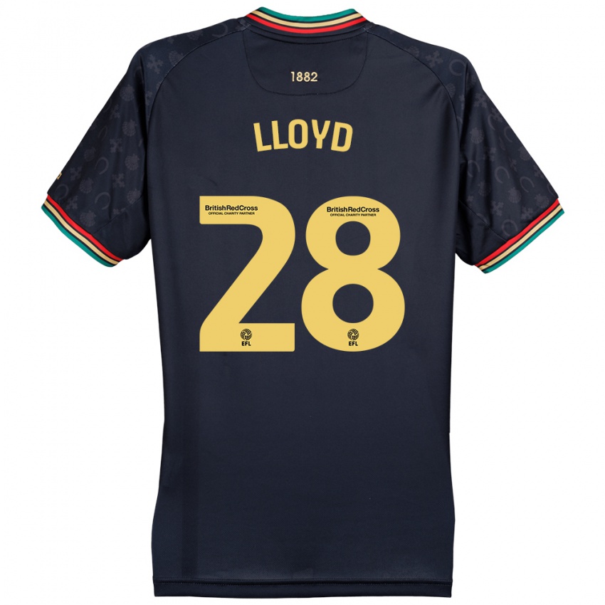 Kinder Alfie Lloyd #28 Dunkelmarineblau Auswärtstrikot Trikot 2024/25 T-Shirt Österreich