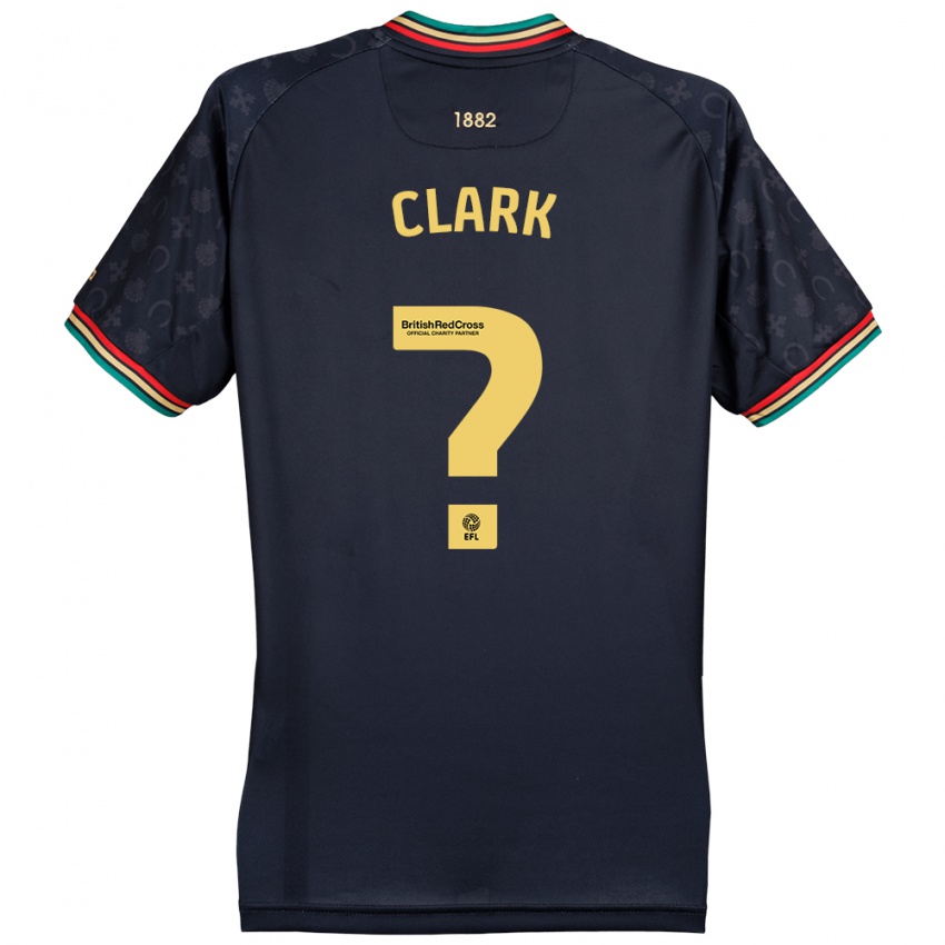 Kinder Conor Clark #0 Dunkelmarineblau Auswärtstrikot Trikot 2024/25 T-Shirt Österreich