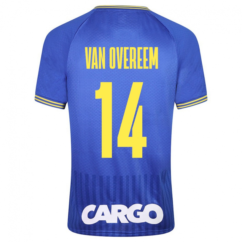 Kinder Joris Van Overeem #14 Weiß Auswärtstrikot Trikot 2024/25 T-Shirt Österreich