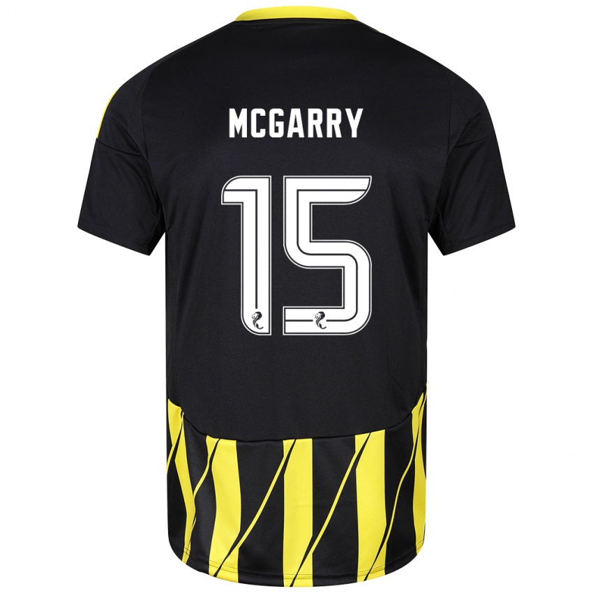 Kinder James Mcgarry #15 Schwarz Gelb Auswärtstrikot Trikot 2024/25 T-Shirt Österreich