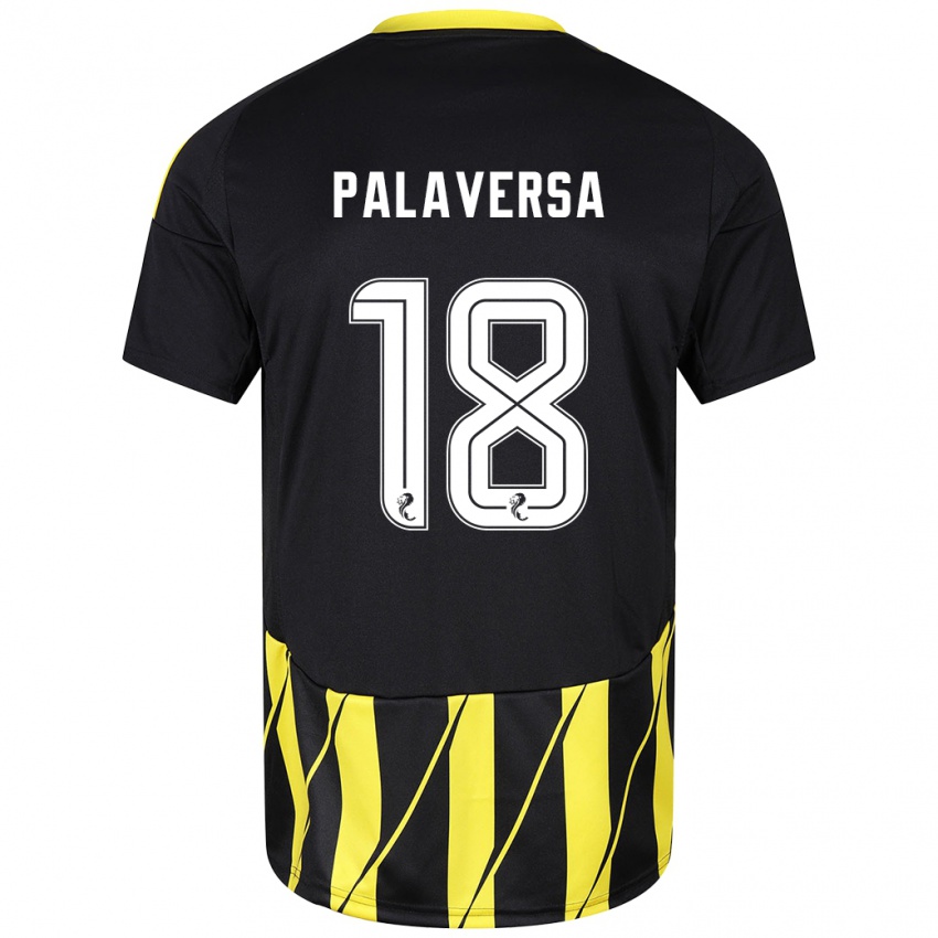 Kinder Ante Palaversa #18 Schwarz Gelb Auswärtstrikot Trikot 2024/25 T-Shirt Österreich