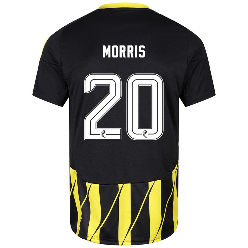 Kinder Shayden Morris #20 Schwarz Gelb Auswärtstrikot Trikot 2024/25 T-Shirt Österreich