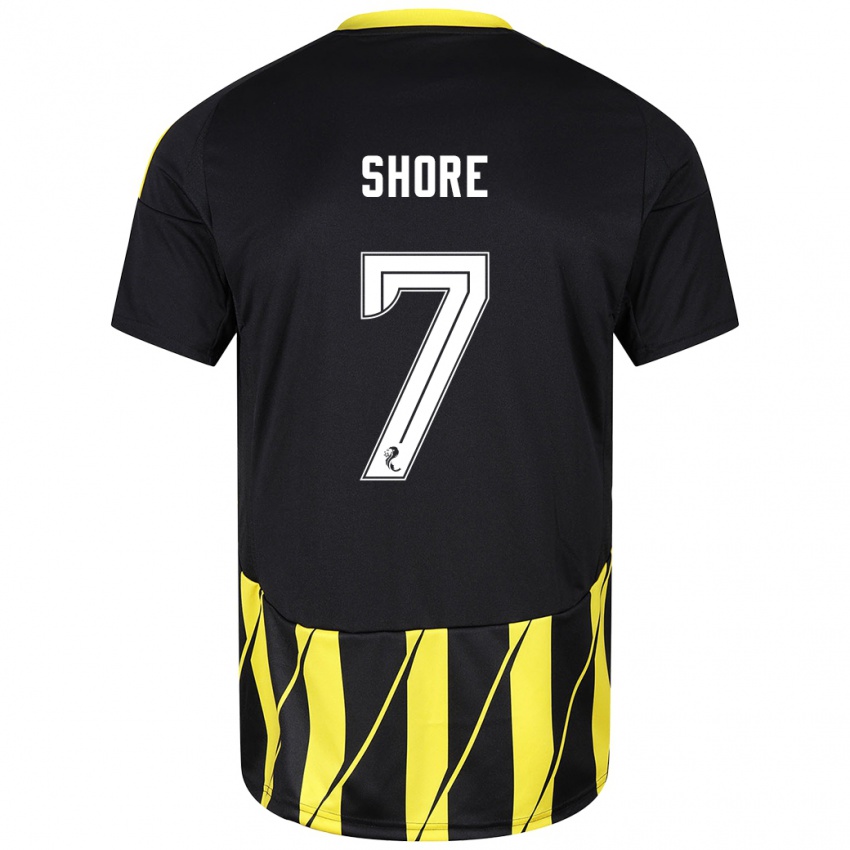 Kinder Eilidh Shore #7 Schwarz Gelb Auswärtstrikot Trikot 2024/25 T-Shirt Österreich