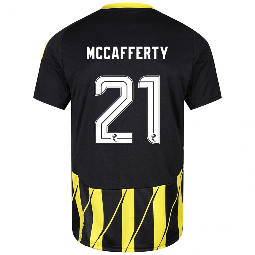 Kinder Eirinn Mccafferty #21 Schwarz Gelb Auswärtstrikot Trikot 2024/25 T-Shirt Österreich