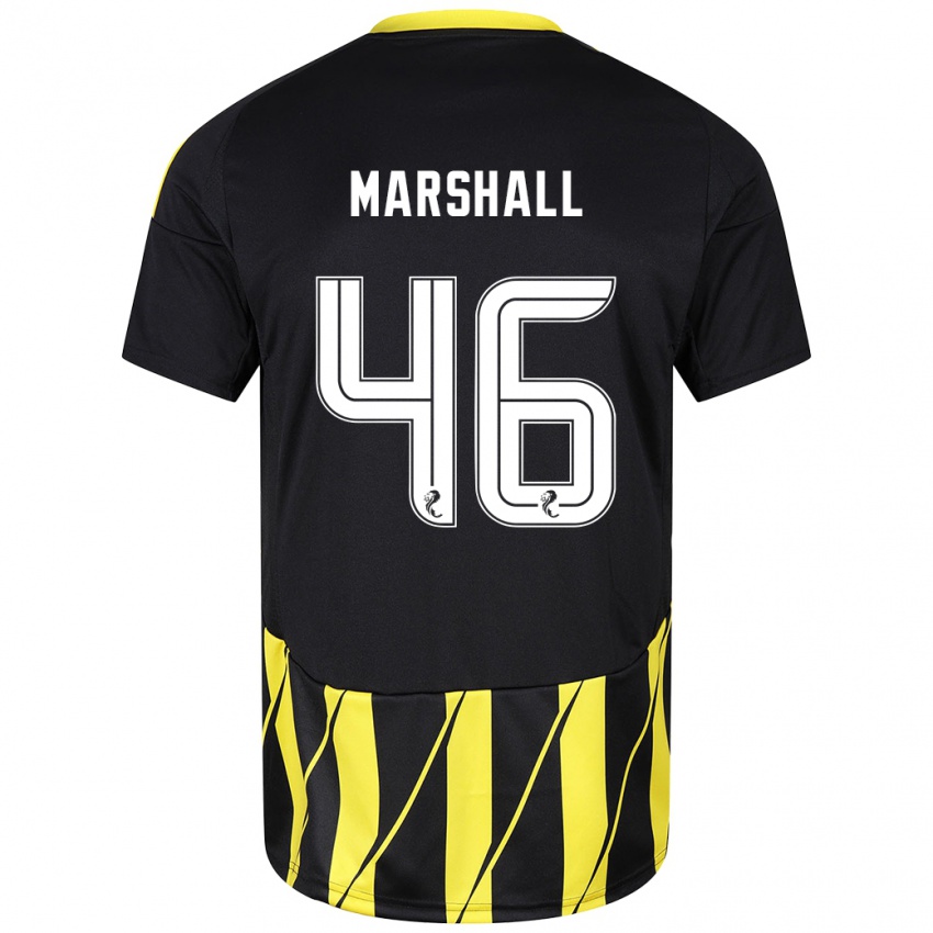 Kinder Findlay Marshall #46 Schwarz Gelb Auswärtstrikot Trikot 2024/25 T-Shirt Österreich