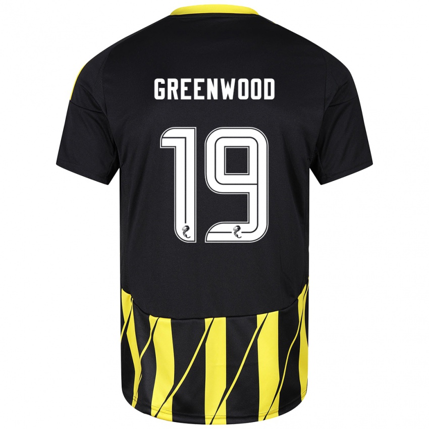 Kinder Brodie Greenwood #19 Schwarz Gelb Auswärtstrikot Trikot 2024/25 T-Shirt Österreich