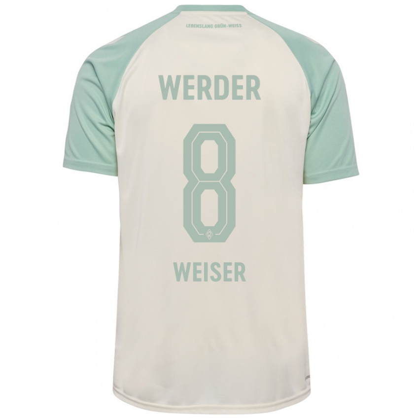 Kinder Mitchell Weiser #8 Cremeweiß Hellgrün Auswärtstrikot Trikot 2024/25 T-Shirt Österreich