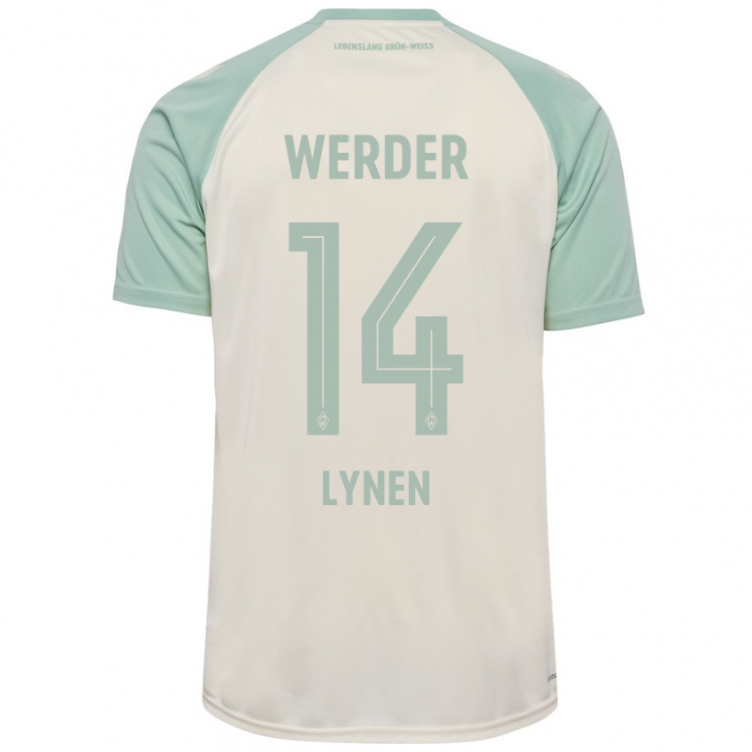 Kinder Senne Lynen #14 Cremeweiß Hellgrün Auswärtstrikot Trikot 2024/25 T-Shirt Österreich