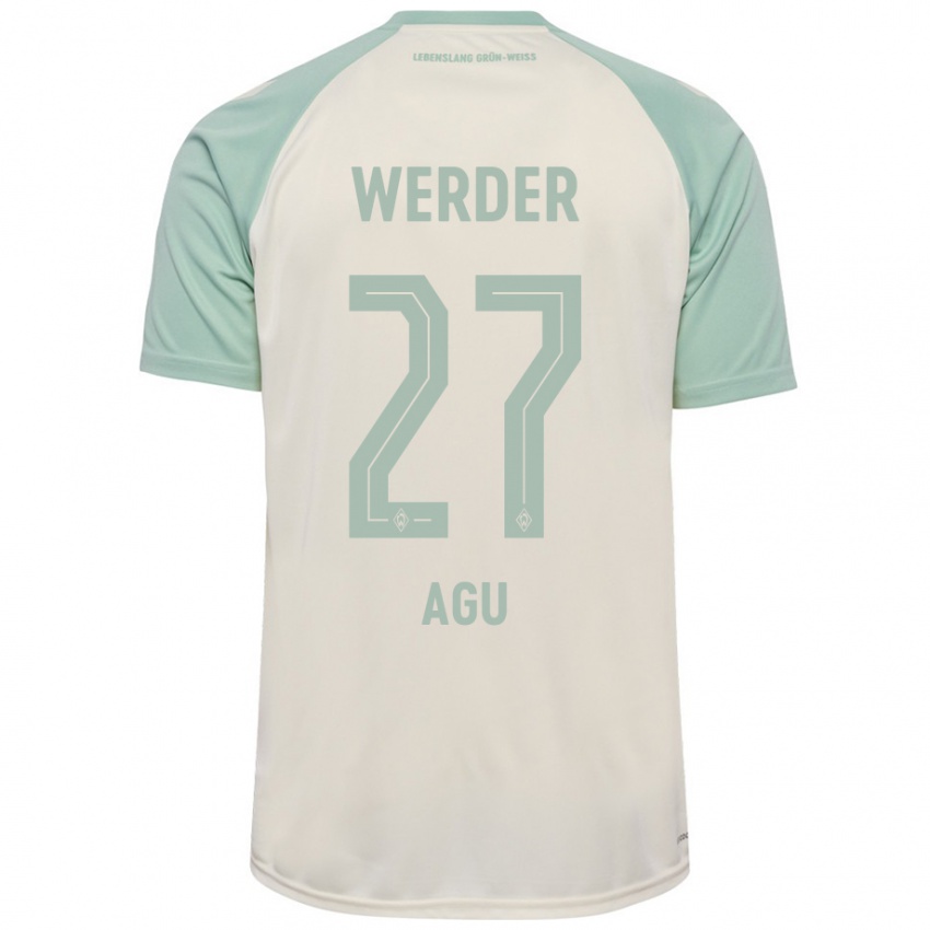 Kinder Felix Agu #27 Cremeweiß Hellgrün Auswärtstrikot Trikot 2024/25 T-Shirt Österreich