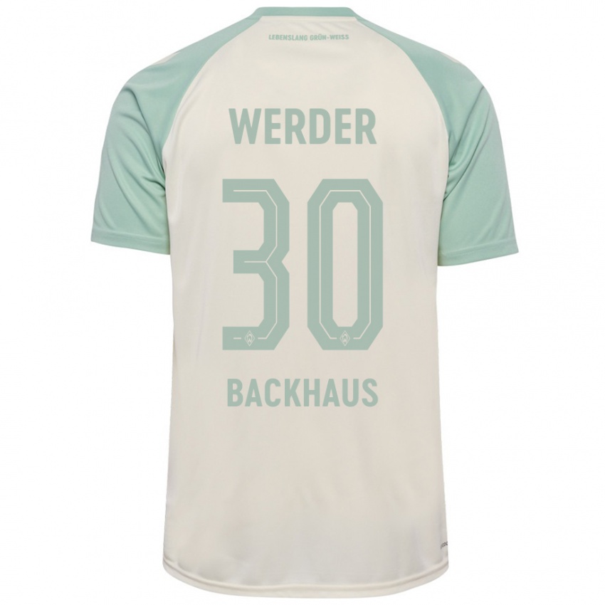 Kinder Mio Backhaus #30 Cremeweiß Hellgrün Auswärtstrikot Trikot 2024/25 T-Shirt Österreich