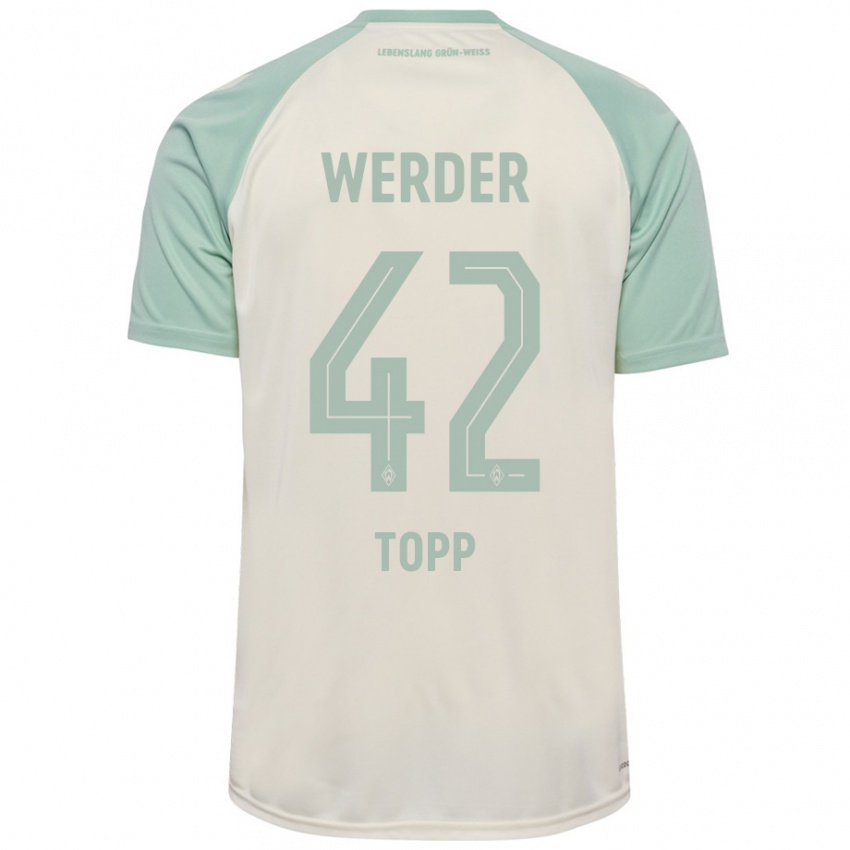 Kinder Keke Topp #42 Cremeweiß Hellgrün Auswärtstrikot Trikot 2024/25 T-Shirt Österreich