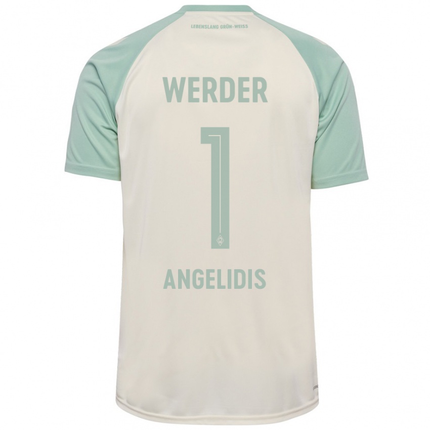 Kinder Spyros Angelidis #1 Cremeweiß Hellgrün Auswärtstrikot Trikot 2024/25 T-Shirt Österreich