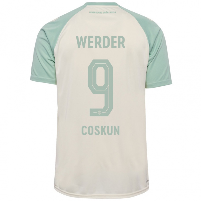 Kinder Boran-Firat Coskun #9 Cremeweiß Hellgrün Auswärtstrikot Trikot 2024/25 T-Shirt Österreich