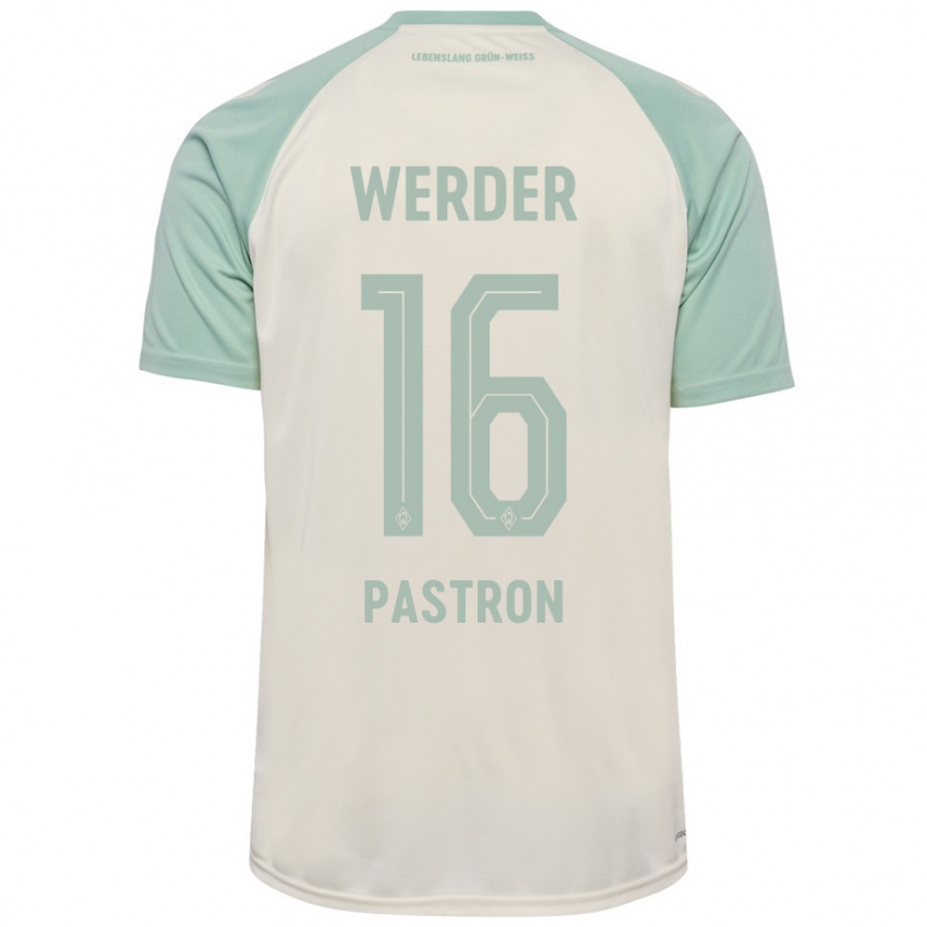 Kinder Alvin Pastron #16 Cremeweiß Hellgrün Auswärtstrikot Trikot 2024/25 T-Shirt Österreich