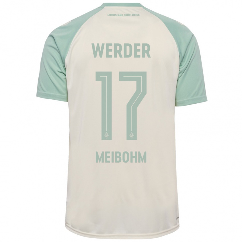 Kinder Joel Meibohm #17 Cremeweiß Hellgrün Auswärtstrikot Trikot 2024/25 T-Shirt Österreich